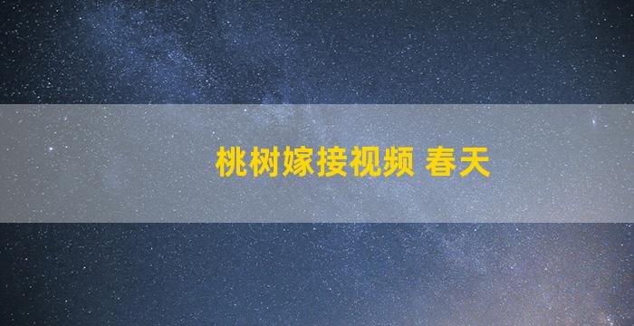 桃树嫁接视频 春天